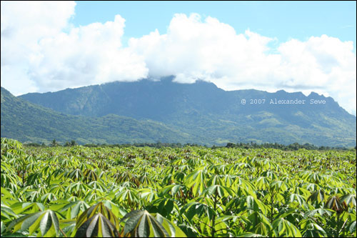 Clouds over mountain Vitu Levu Fiji